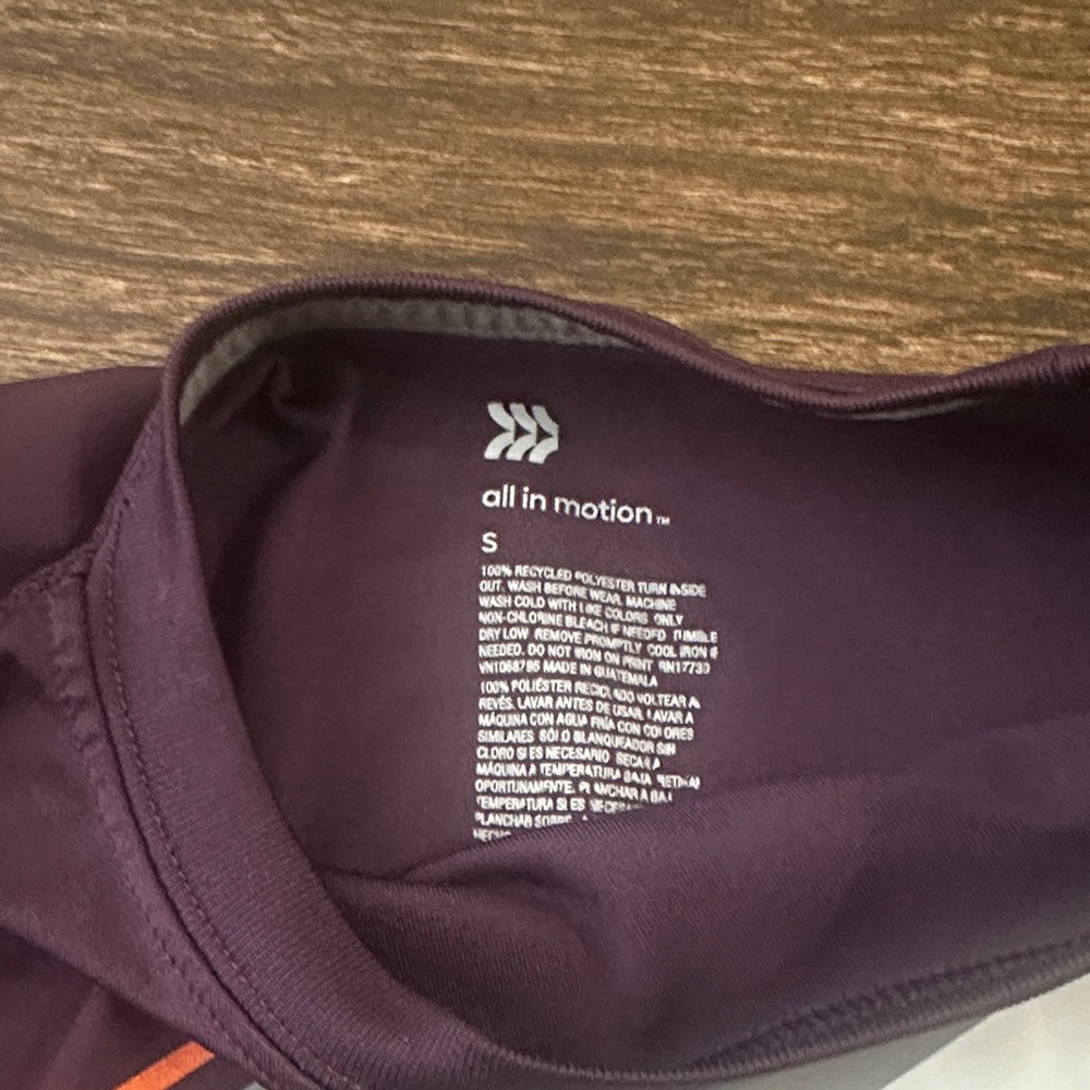 All in Motion deep purple  Kids Tee with Graphic Stripes - Picture 2 of 4